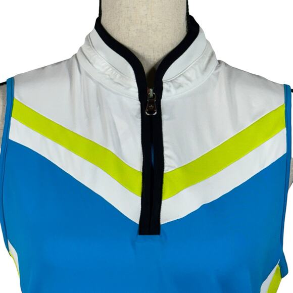 Lohla Sport Medium/Large Denise Polo Top Sleeveless Stretch 1/4 Zip SPF 30 Golf - Picture 2 of 10